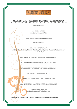 kaltes und warmes buffet scharmbeck