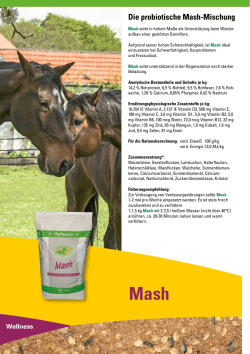 Die probiotische Mash-Mischung - Raiffeisen