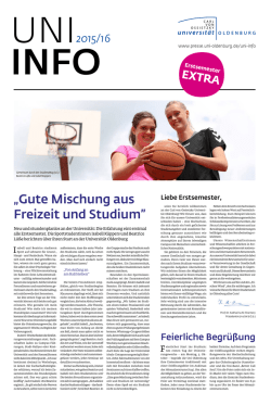 Gute Mischung aus Freizeit und Studium