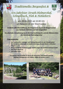 Traditionelles Bergseefest & 675-Jahrfeier Struth