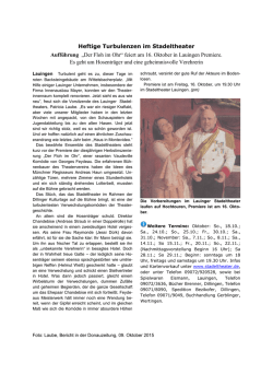 Heftige Turbulenzen im Stadeltheater Auff&uuml;hrung &bdquo;Der Floh im Ohr