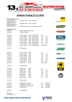 Zeitplan SXC Freitag neu 2015 - Supercross