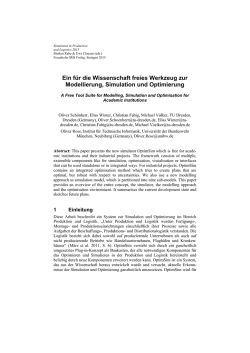 Ein f&uuml;r die Wissenschaft freies Werkzeug zur Modellierung