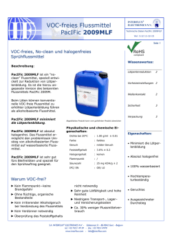 VOC-freies Flussmittel PacIFic 2009MLF