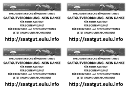 saatgutverordnung -nein danke für freies saatgut