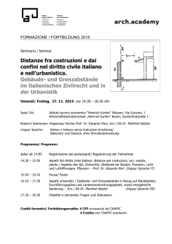Distanze fra costruzioni e dai confini nel diritto civile italiano e nell