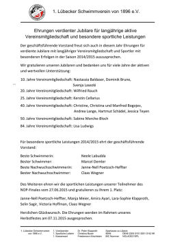 Ehrungen im 1. LS 2015