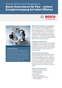 Bosch-Generatoren - Bosch Mobility Solutions