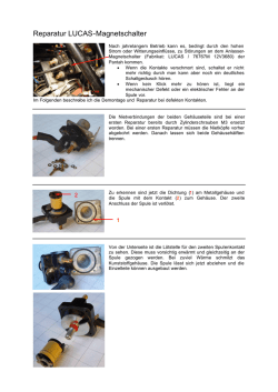 Reparatur LUCAS-Magnetschalter