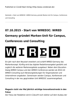 WIRED Consulting - Condé Nast Verlag