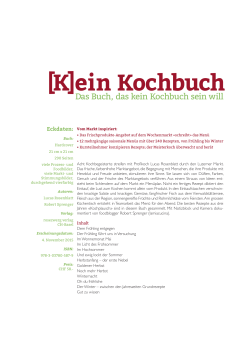 [K]ein Kochbuch - Lucas Rosenblatt`s Newsletter