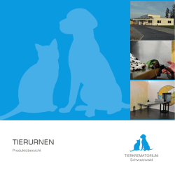 Broschüre Urnen - Tierkrematorium Schwarzwald