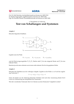 Test von Schaltungen und Systemen - Informatik - FB3