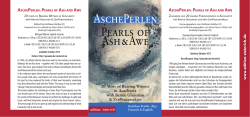 ascheperlen. pearls of ash and awe