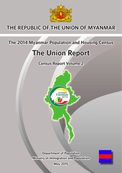 The Union Report: The 2014 Myanmar Population and Housing