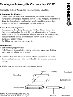 Montageanleitung für Chromonica CX 12