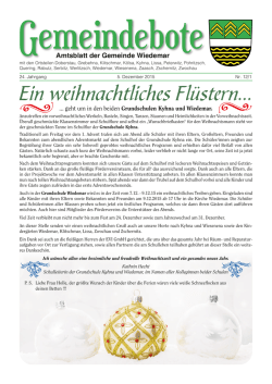 Ein weihnachtliches Fl&uuml;stern&hellip;