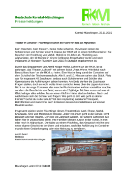 Theater im Container - Flüchtlinge erzählen
