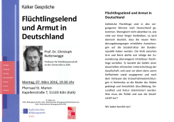 Kalker Gespräche März 2016 Flüchtlingselend und Armut in