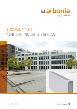 HEIZWAND PLUS. SCHLICHT UND ZEITLOS ELEGANT