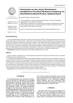 Gastropoden aus dem oberen Pliensbachium