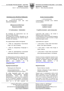 AUTONOME PROVINZ BOZEN - SÜDTIROL