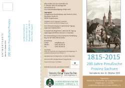 200 Jahre Preußische Provinz Sachsen