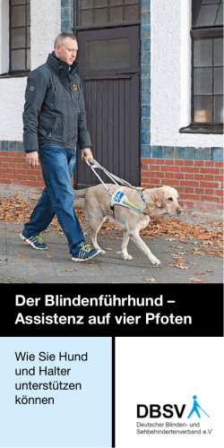 Der Blindenführhund - Assistenz auf vier Pfoten