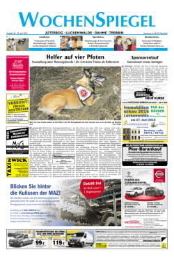 Helfer auf vier Pfoten - Wochenspiegel Brandenburg