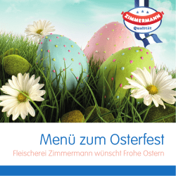 Osterangebot - Fleischerei Zimmermann