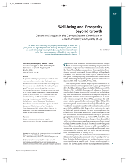 Well-being and Prosperity beyond Growth