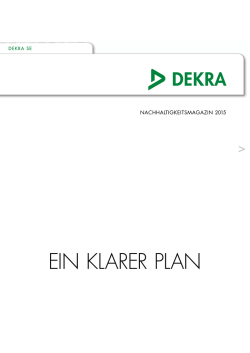 EIN KLARER PLAN