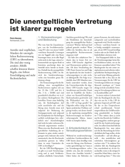 Die unentgeltliche Vertretung ist klarer zu regeln