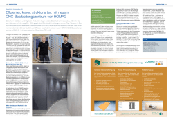 Effizienter, klarer, strukturierter: mit neuem CNC