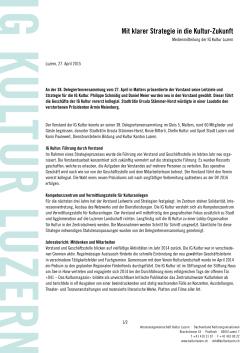 Mit klarer Strategie in die Kultur-Zukunft