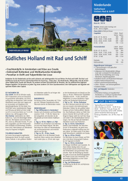 Südliches Holland mit Rad und Schiff