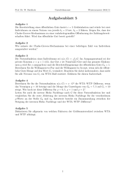 Aufgabenblatt 5 - 10 Gründe für die Uni Regensburg
