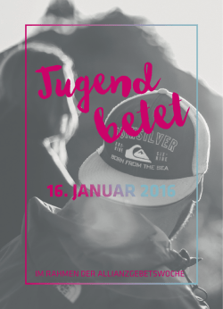 Flyer Jugend betet 2016