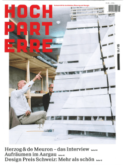 Herzog & de Meuron &mdash; das Interview Aufr&auml;umen im Aargau Design
