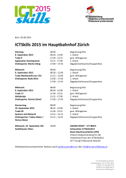 Wettkampfplan - ICTskills2015