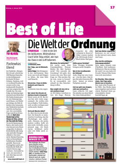 Die Welt der Ordnung - Minimalismus Aufr&auml;umen Ordnung