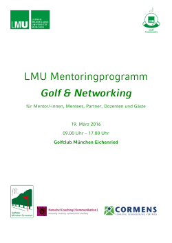 LMU Mentoringprogramm Golf & Networking