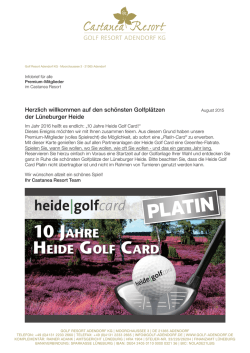 HEIDE GOLF CARD Platin