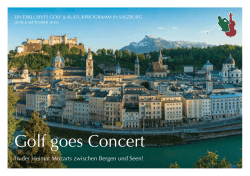 Golf goes Concert - Salzburger Kulturvereinigung