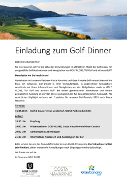 Einladung zum Golf-Dinner
