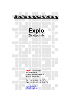 Bedienungsanleitung - Explo