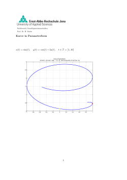 Kurve in Parameterform x(t)