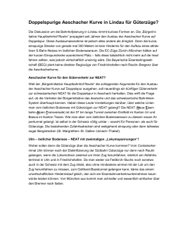 Doppelspurige Aeschacher Kurve in Lindau f&uuml;r G&uuml;terz&uuml;ge?