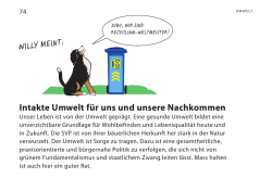 Intakte Umwelt f&uuml;r uns und unsere Nachkommen