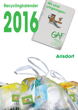 Abfallkalender - Gemeinde Arisdorf
